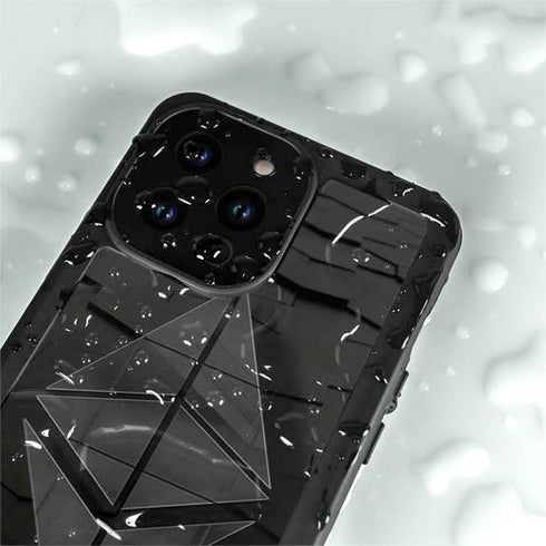 Ethereum Textured Logo iPhone 14 Pro Waterproof Case