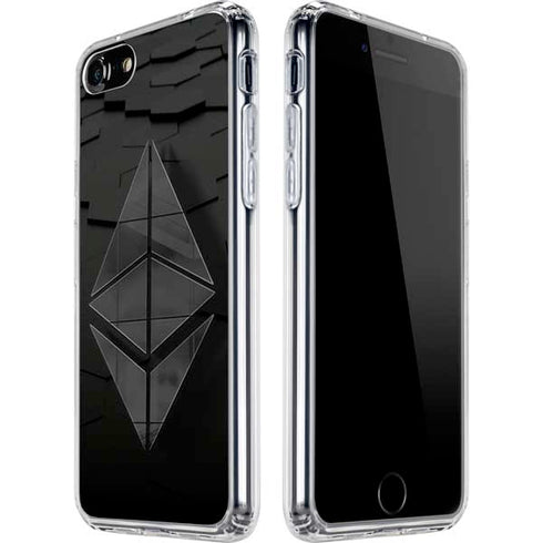 Ethereum Textured Logo iPhone SE (2nd & 3rd Gen) Clear Case