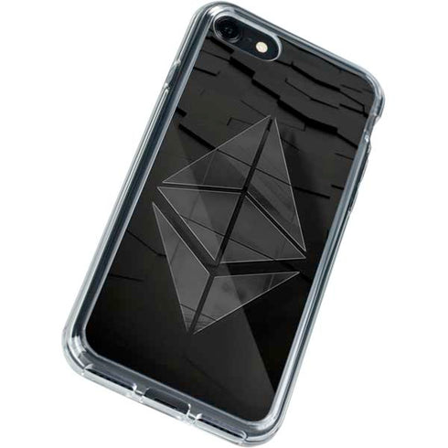 Ethereum Textured Logo iPhone SE (2nd & 3rd Gen) Clear Case