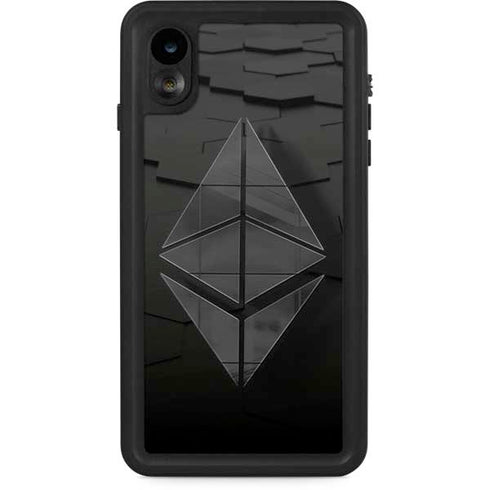 Ethereum Textured Logo iPhone XR Waterproof Case