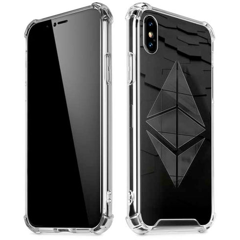 Ethereum Textured Logo iPhone XS Max Clear Case