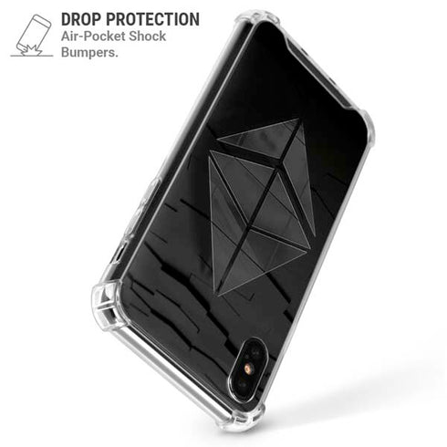 Ethereum Textured Logo iPhone XS Max Clear Case