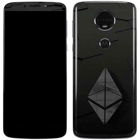 Ethereum Textured Logo Moto E5 Plus Skin