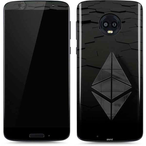 Ethereum Textured Logo Moto G6 Skin