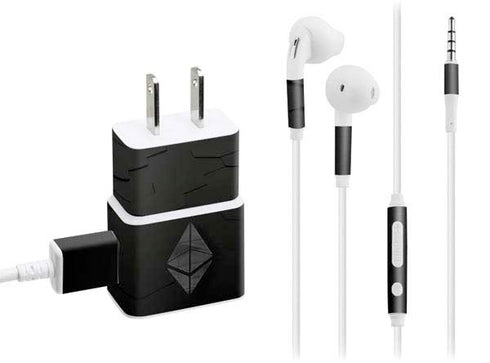 Ethereum Textured Logo Phone Charger Skin