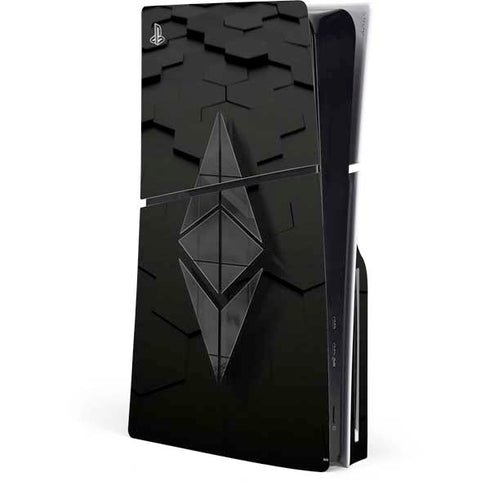 Ethereum Textured Logo PS5 Slim Disk Console Skin