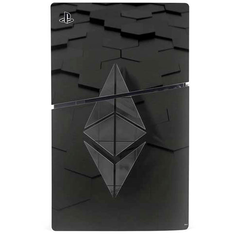 Ethereum Textured Logo PS5 Slim Disk Console Skin