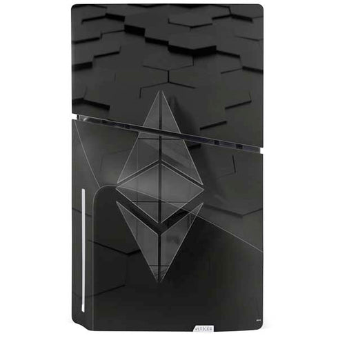 Ethereum Textured Logo PS5 Slim Disk Console Skin