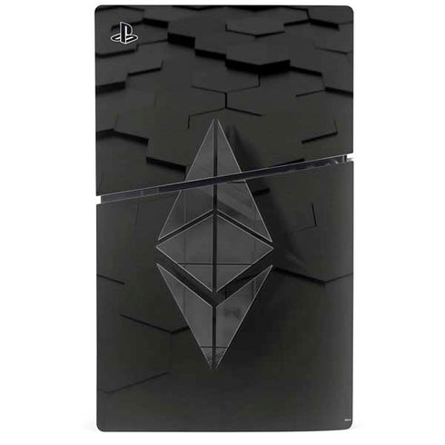 Ethereum Textured Logo PS5 Slim Digital Edition Console Skin