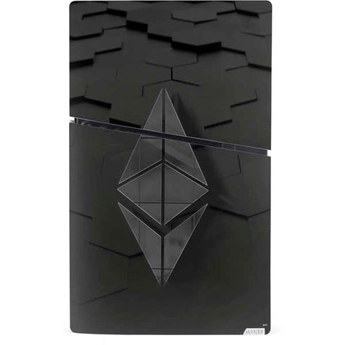 Ethereum Textured Logo PS5 Slim Digital Edition Console Skin