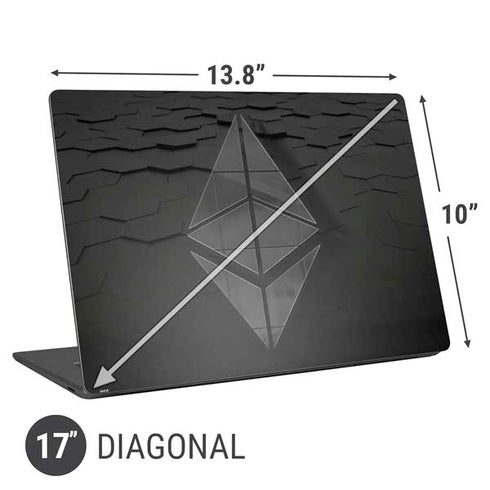 Ethereum Textured Logo Universal Laptop 17in (13.8 x 10in) Skin