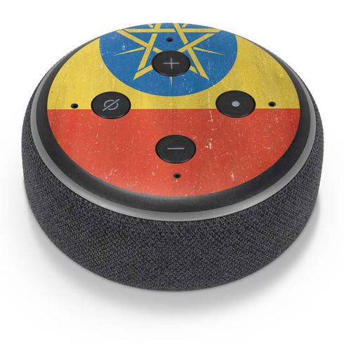 Ethiopia Flag Distressed Amazon Echo Dot Skin
