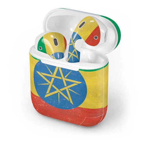 Ethiopia Flag Distressed Apple AirPods Skin