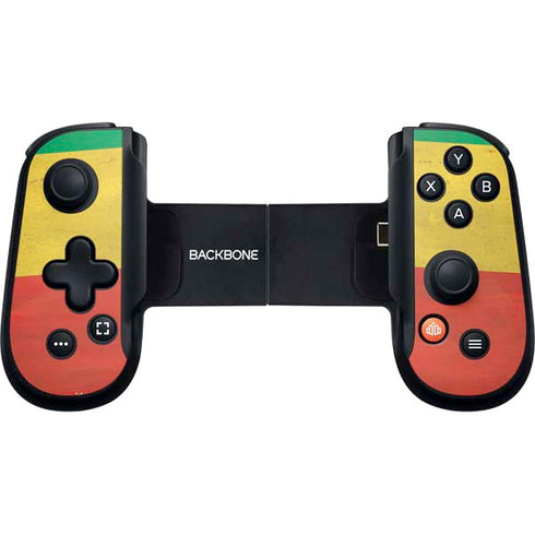 Ethiopia Flag Distressed Backbone One for iPhone Game Controller Skin