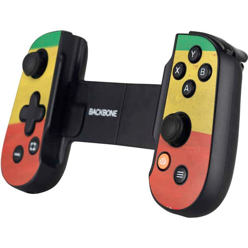 Ethiopia Flag Distressed Backbone One for iPhone Game Controller Skin