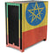 Ethiopia Flag Distressed Corsair 4000D Tempered Glass Mid-Tower ATX Case Skin
