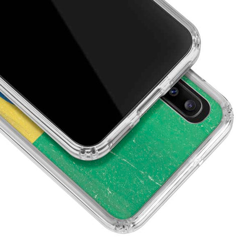 Ethiopia Flag Distressed Galaxy A30 Clear Case
