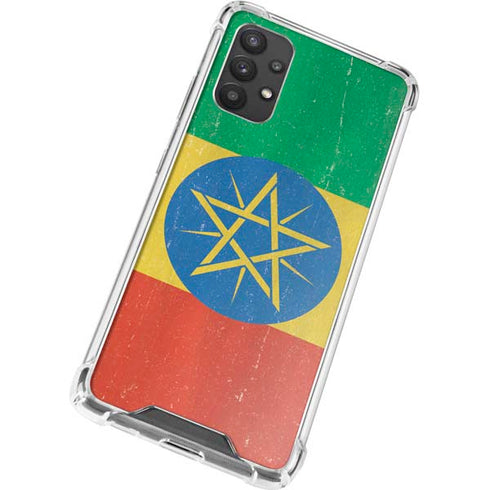Ethiopia Flag Distressed Galaxy A32 5G Clear Case