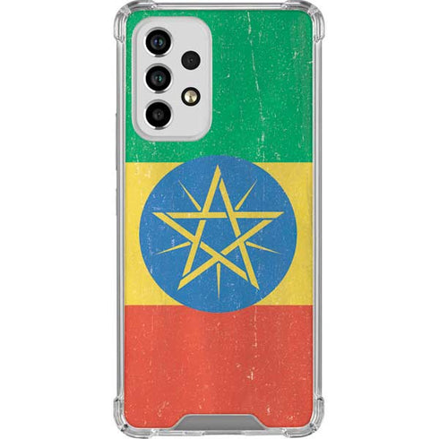 Ethiopia Flag Distressed Galaxy A33 5G Clear Case