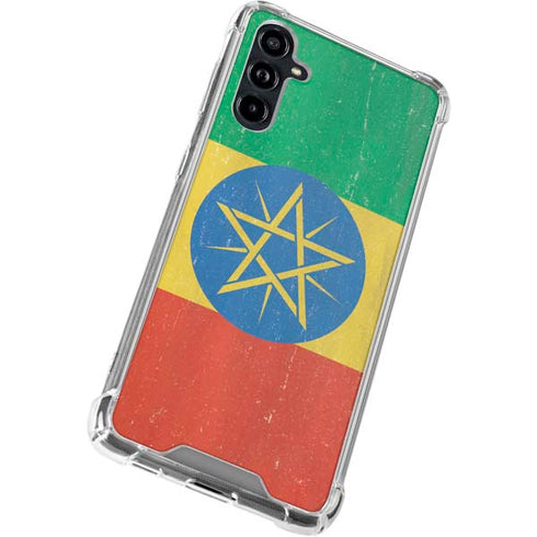 Ethiopia Flag Distressed Galaxy A54 5G Clear Case
