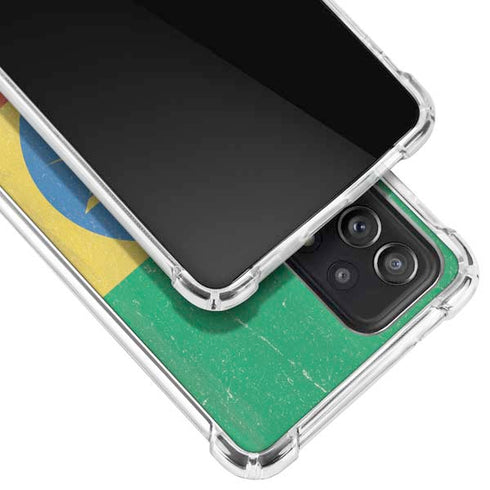 Ethiopia Flag Distressed Galaxy A72 5G Clear Case