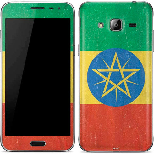Ethiopia Flag Distressed Galaxy J3 Skin