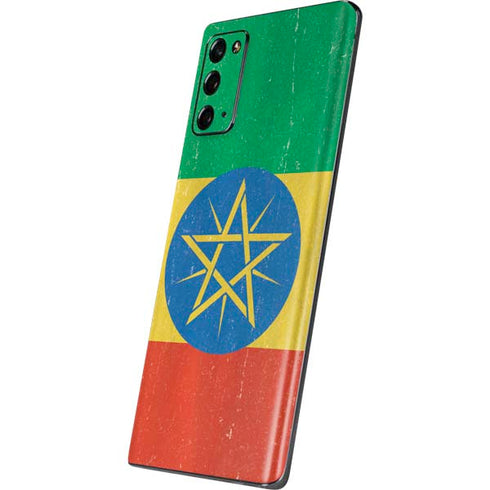 Ethiopia Flag Distressed Galaxy Note20 5G Skin
