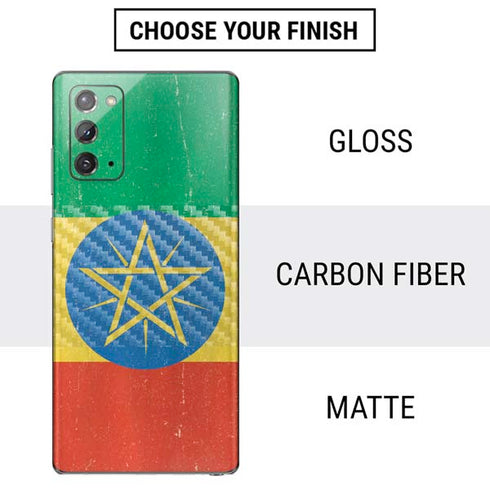 Ethiopia Flag Distressed Galaxy Note20 5G Skin