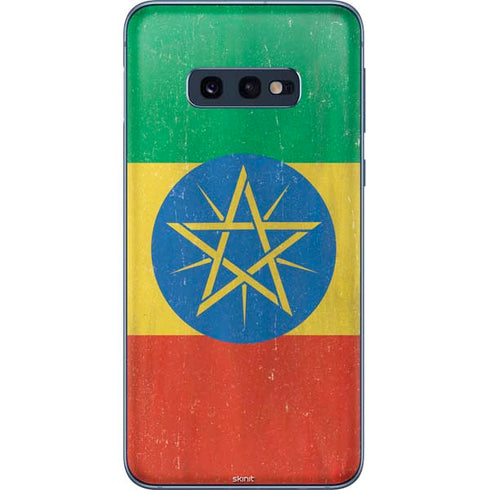 Ethiopia Flag Distressed Galaxy S10e Skin