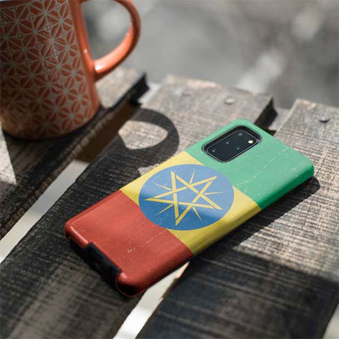 Ethiopia Flag Distressed Galaxy S20 Plus Pro Case