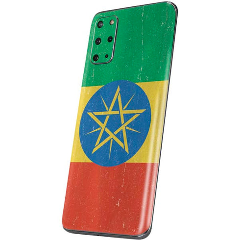 Ethiopia Flag Distressed Galaxy S20 Plus Skin