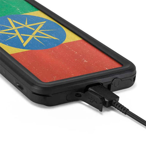 Ethiopia Flag Distressed Galaxy S20 Plus Waterproof Case