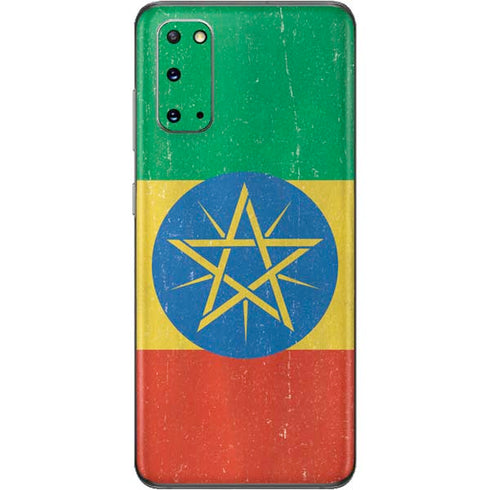 Ethiopia Flag Distressed Galaxy S20 Skin