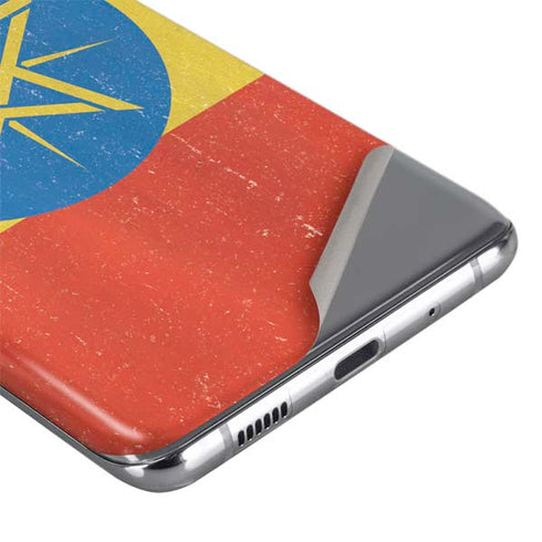 Ethiopia Flag Distressed Galaxy S20 Skin