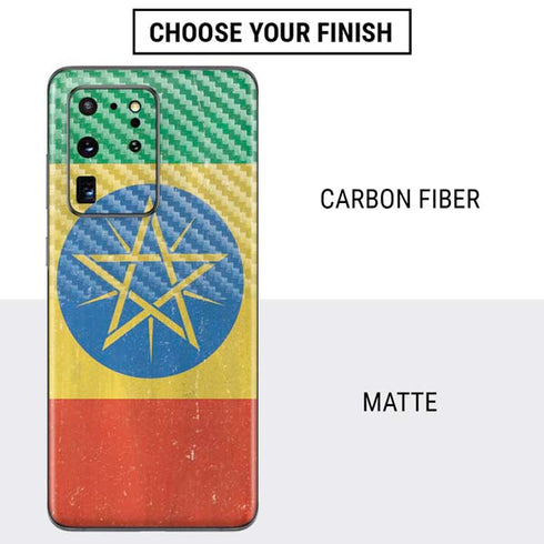 Ethiopia Flag Distressed Galaxy S20 Ultra 5G Skin
