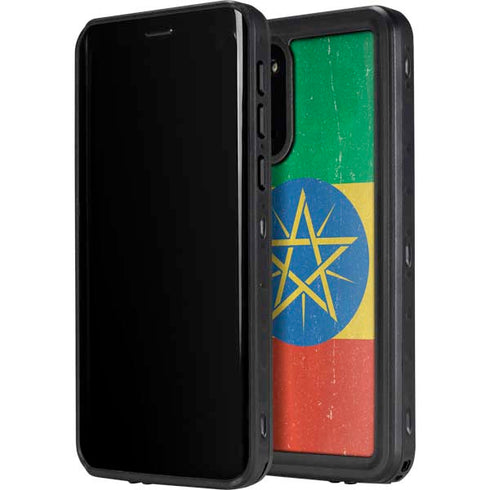 Ethiopia Flag Distressed Galaxy S20 Waterproof Case