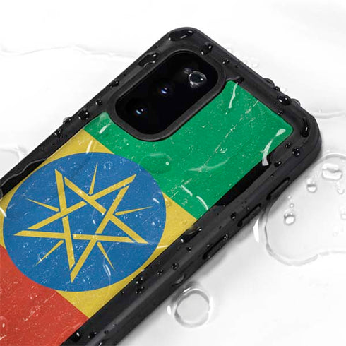 Ethiopia Flag Distressed Galaxy S20 Waterproof Case