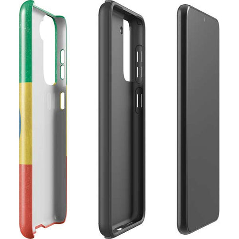 Ethiopia Flag Distressed Galaxy S21 Plus 5G Pro Case