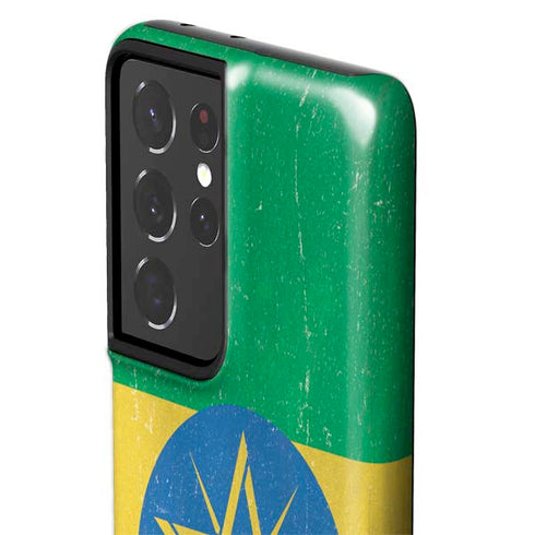 Ethiopia Flag Distressed Galaxy S21 Ultra 5G Pro Case