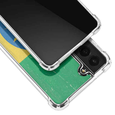 Ethiopia Flag Distressed Galaxy S22 Plus Clear Case