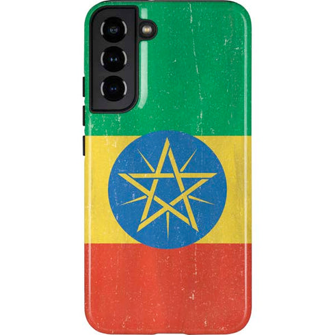 Ethiopia Flag Distressed Galaxy S22 Plus Pro Case