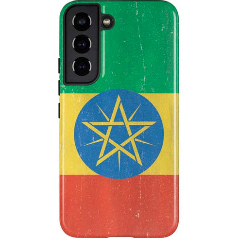 Ethiopia Flag Distressed Galaxy S22 Pro Case