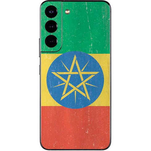 Ethiopia Flag Distressed Galaxy S22 Skin
