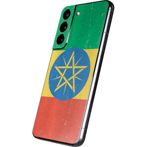 Ethiopia Flag Distressed Galaxy S22 Skin