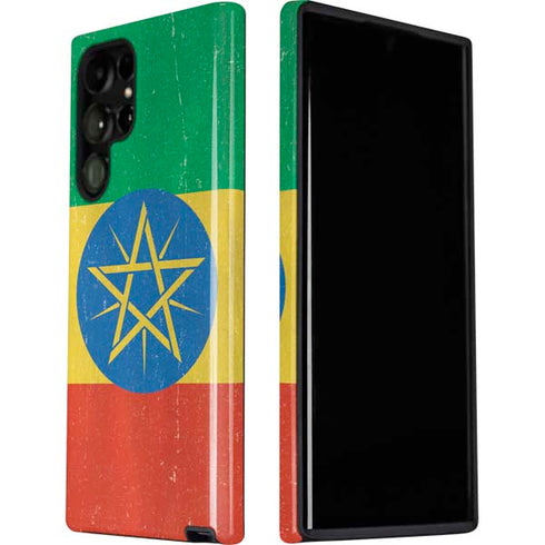 Ethiopia Flag Distressed Galaxy S22 Ultra Pro Case