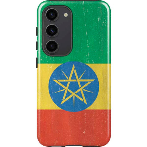 Ethiopia Flag Distressed Galaxy S23 Pro Case