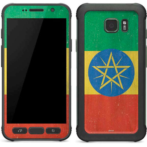 Ethiopia Flag Distressed Galaxy S7 Active Skin