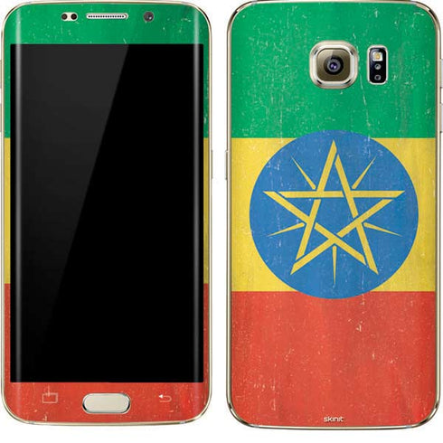 Ethiopia Flag Distressed Galaxy S7 Edge Skin