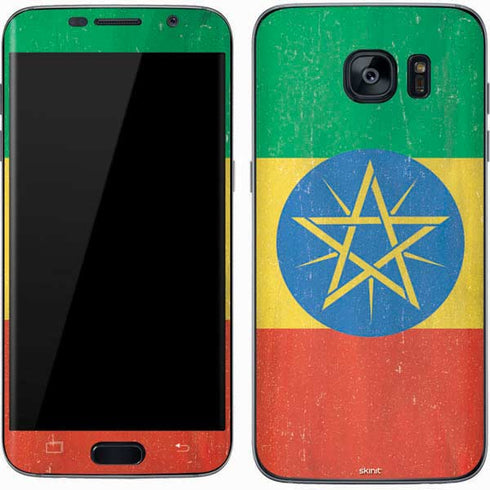 Ethiopia Flag Distressed Galaxy S7 Skin