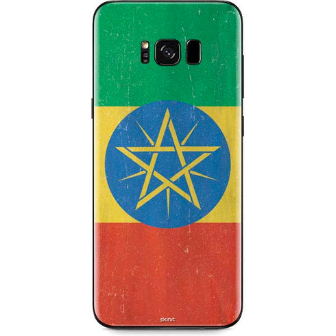 Ethiopia Flag Distressed Galaxy S8 Skin